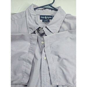 Ralph Lauren Blake Mens Shirt Size XXL Plaid Button Down Short Sleeve